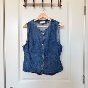 ZARA Denim Button-Up Vest